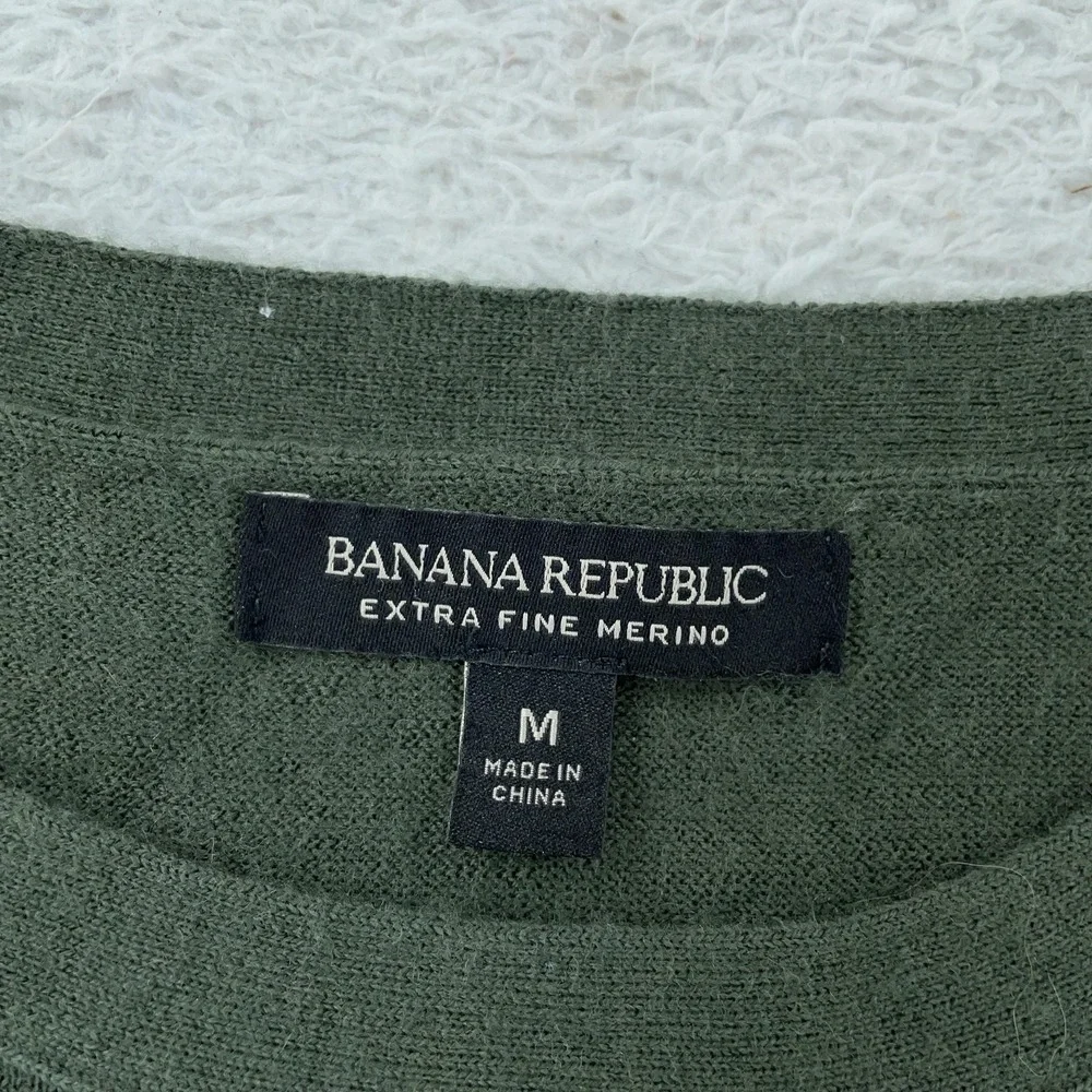 Banana Republic Sweater‎ Extra Fine Merino Wool Mens Medium Lightweight Pullover